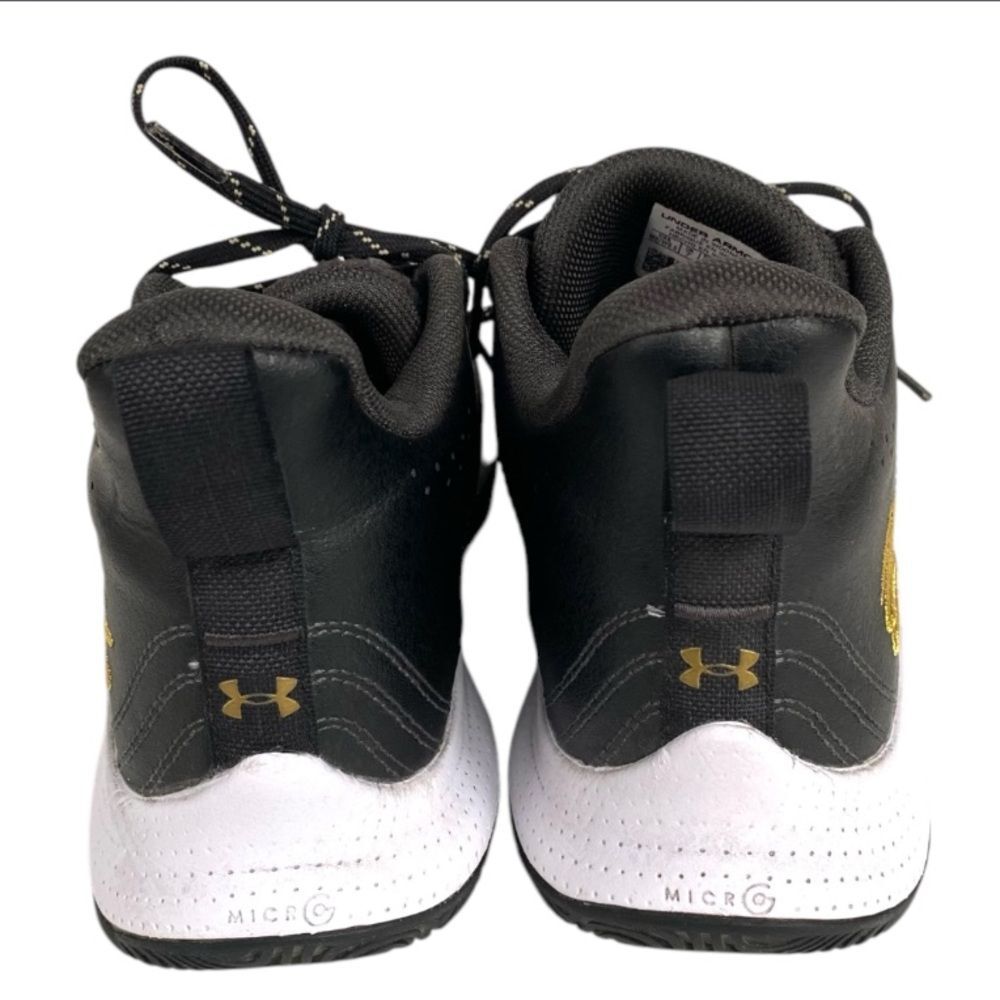 Under Armour UA 3Z6 Basketball Shoes Black Gold Unisex Performance Sneakers 8 - Picture 4 of 6